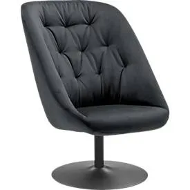 meet by Paperflow Drehsessel  SCOOP, Polyurethaneschaum, bis 120 kg, Stahl & Polyester, schwarz & anthrazit