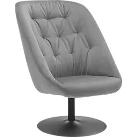 meet by Paperflow Drehsessel  SCOOP, Polyurethaneschaum, bis 120 kg, Stahl & Polyester, schwarz & grau