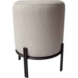 meet by Paperflow Hocker  Nest, mit Schutzkappen, Polyester & Stahl, grau