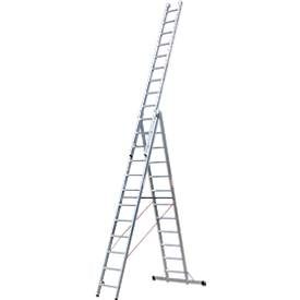 Mehrzweckleiter 3-teilig, 3x14 Sprossen
