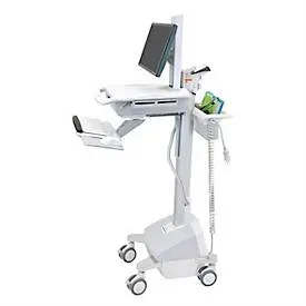 Mobiler Visitenwagen ergotron® StyleView SV42, bis 14,1 kg, für Bildschirme bis 24?, Arbeitsfläche B 568 x T 502 mm, feststellbare Rollen, höhenverstellbar