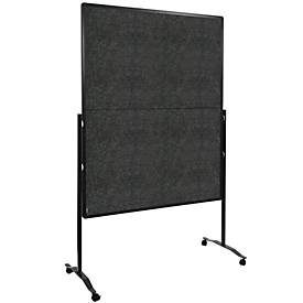 Legamaster PREMIUM PLUS Moderationswand klappbar, höhenverstellbar, Hoch- und Querformat, Filz, anthrazit