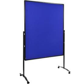 Legamaster PREMIUM PLUS Moderationswand klappbar, höhenverstellbar, Hoch- und Querformat, Filz, marineblau