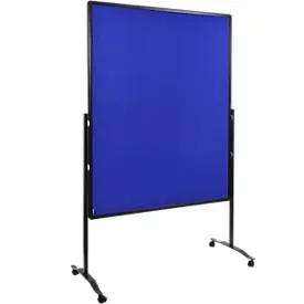 Legamaster PREMIUM PLUS Moderationswand klappbar, höhenverstellbar, Hoch- und Querformat, Filz, marineblau
