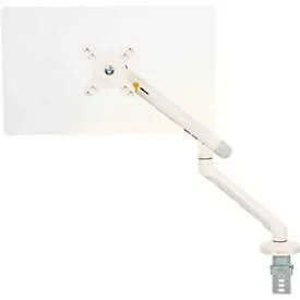 Monitorarm BakkerElkhuizen BE Flexible, für 1 Monitor, bis 10 kg, dreh-, neig- und schwenkbar, 80 mm Klemmweite, VESA-komaptibel, ergonomisch, Höhenverstellbar von 170 bis 582 mm, hellgrau/weiss