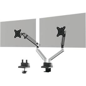 DURABLE Monitor-Halterung SELECT PLUS mit Arm für 2 Monitore, Tischbefestigung