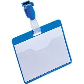 DURABLE Namensschild mit Clip 810606 blau 60x90mm 25 Stück