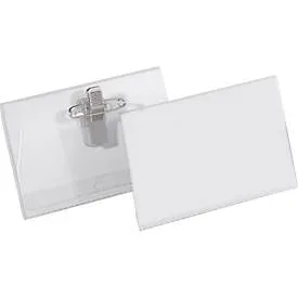 DURABLE Namensschild m. Kombiklemme 8157/19 transparent, 40x75mm 50 Stk.