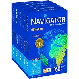 Navigator Office Card, DIN A3, 160 g/m², hochweiss, 1 Karton = 5 x 250 Blatt
