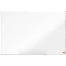 Nobo Impression Pro Wandmontierbares Magnetisches Whiteboard 1915402 Lackierter Stahl Schlankes Alurahmen InvisaMount-Montagesystem 900 x 600 mm Weiss