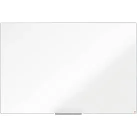 Nobo Impression Pro Wandmontierbares Magnetisches Whiteboard 1915399 Emaille Schlankes Alurahmen InvisaMount-Montagesystem 1800 x 1200 mm Weiss