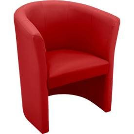 NowyStyl Cocktailsessel CLUB, Kunstleder (100% Polyester), voll gepolstert,  Sitzhöhe 450 mm, rot