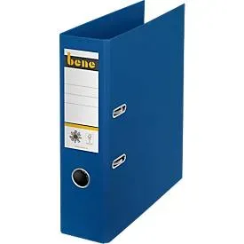 Bene No.1 Power Ordner A4 80 mm Blau 2 Ringe 301400 Pappkarton Hochformat