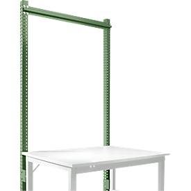 Aufbauportal, Grundtisch STANDARD Arbeitstisch-/Werkbanksystem UNIVERSAL/PROFI, 1250 mm, resedagrün