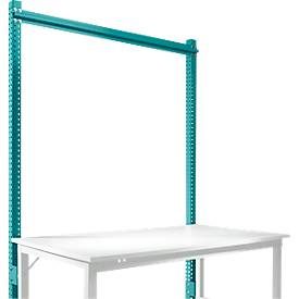 Aufbauportal, Grundtisch STANDARD Arbeitstisch-/Werkbanksystem UNIVERSAL/PROFI, 1500 mm, wasserblau