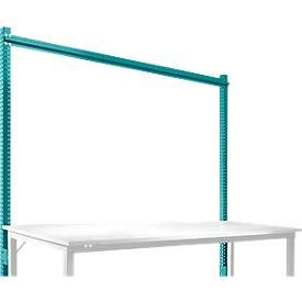 Aufbauportal, Grundtisch STANDARD Arbeitstisch-/Werkbanksystem UNIVERSAL/PROFI, 2000 mm, wasserblau