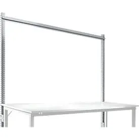 Aufbauportal, Grundtisch STANDARD Arbeitstisch-/Werkbanksystem UNIVERSAL/PROFI, 2000 mm, alusilber