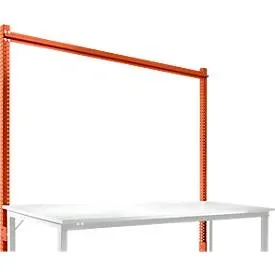 Aufbauportal, Grundtisch SPEZIAL Arbeitstisch-/Werkbanksystem UNIVERSAL/PROFI, 2000 mm, rotorange