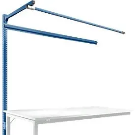 Aufbauportal m. Ausleger, Ansatztisch STANDARD Arbeitstisch/Werkbank UNIVERSAL/PROFI, 1750 mm, brillantblau