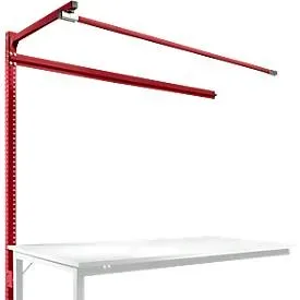 Aufbauportal m. Ausleger, Ansatztisch STANDARD Arbeitstisch/Werkbank UNIVERSAL/PROFI, 1750 mm, rubinrot