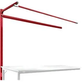Aufbauportal m. Ausleger, Ansatztisch STANDARD Arbeitstisch/Werkbank UNIVERSAL/PROFI, 2000 mm, rubinrot