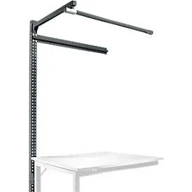 Aufbauportal m. Ausleger, Ansatztisch SPEZIAL Arbeitstisch/Werkbank UNIVERSAL/PROFI, 1250 mm, anthrazit