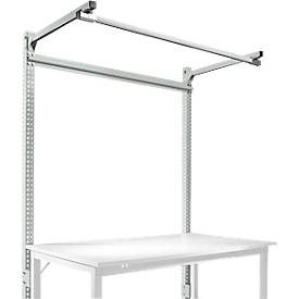 Aufbauportal m. Ausleger, Grundtisch SPEZIAL Arbeitstisch/Werkbank UNIVERSAL/PROFI, 1500 mm, lichtgrau