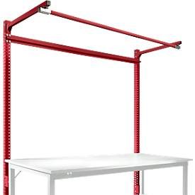 Aufbauportal m. Ausleger, Grundtisch SPEZIAL Arbeitstisch/Werkbank UNIVERSAL/PROFI, 1750 mm, rubinrot