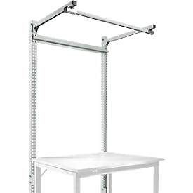 Aufbauportal m. Ausleger, Grundtisch SPEZIAL Arbeitstisch/Werkbank UNIVERSAL/PROFI, 1250 mm, lichtgrau