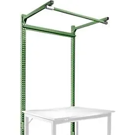 Aufbauportal m. Ausleger, Grundtisch SPEZIAL Arbeitstisch/Werkbank UNIVERSAL/PROFI, 1250 mm, resedagrün