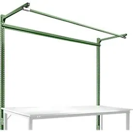 Aufbauportal m. Ausleger, Grundtisch SPEZIAL Arbeitstisch/Werkbank UNIVERSAL/PROFI, 2000 mm, resedagrün
