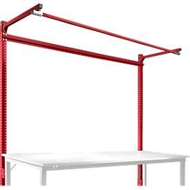 Aufbauportal m. Ausleger, Grundtisch SPEZIAL Arbeitstisch/Werkbank UNIVERSAL/PROFI, 2000 mm, rubinrot