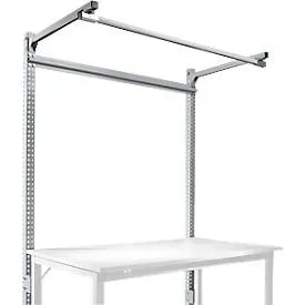 Aufbauportal m. Ausleger, Grundtisch STANDARD Arbeitstisch/Werkbank UNIVERSAL/PROFI, 1500 mm, alusilber
