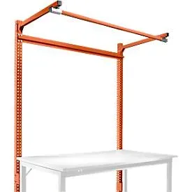 Aufbauportal m. Ausleger, Grundtisch STANDARD Arbeitstisch/Werkbank UNIVERSAL/PROFI, 1500 mm, rotorange