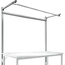 Aufbauportal m. Ausleger, Grundtisch STANDARD Arbeitstisch/Werkbank UNIVERSAL/PROFI, 1750 mm, alusilber