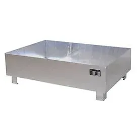 Auffangwanne BAUER WO-2/200, Stahl, unterfahrbar, feuerverzinkt, B 1200 x T 800 x H 360 mm
