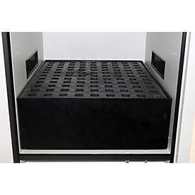 Auffangwanne für asecos Säuren- und Laugenschränke der SL-Serie, Polyethylen, B 466 x T 550 x H 320 mm, 68 l