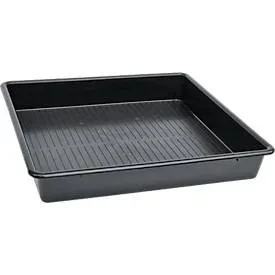 Auffangwanne für Kleingebinde, mit Gitterrost, Kapazität 64,5 l, Polyethylen, schwarz