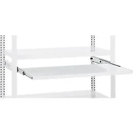 Auszugboden ORDO Professional, Teleskopschienen-Vollauszug, höhenverstellbar, Tragkraft 60 kg, B 750 mm x T 500 mm, verkehrsweiss RAL 9016