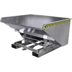 Automatischer Kippbehälter Bauer Typ 4A 900, 3 Entriegelungspunkte, Abrollsystem, Inhalt 0,9 m³, bis 1000 kg, verzinkt
