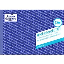 AVERY Zweckform Wochenbericht 1311 DIN A5 quer Perforiert N/A 50 Blatt