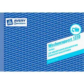 AVERY Zweckform Wochenbericht 1310 DIN A5 quer Perforiert N/A 100 Blatt