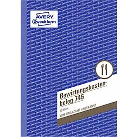 AVERY Zweckform Bewirtungskostenbeleg 745 DIN A5 Perforiert N/A 50 Blatt
