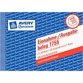 AVERY® Zweckform Einnahme-/Ausgabebeleg Nr. 1755