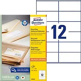 AVERY ZWECKFORM Etiketten 105x48mm LR3424 recycling 1200 St&uuml;ck