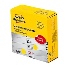 AVERY Zweckform Markierungspunkte 3856 Gelb 250 Etiketten