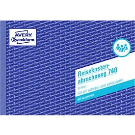 AVERY Zweckform Reisekostenabrechnung 740 DIN A5 quer Perforiert N/A 50 Blatt
