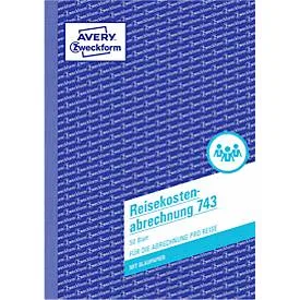 AVERY Zweckform Reisekostenabrechnung 743 DIN A5 Perforiert N/A 50 Blatt