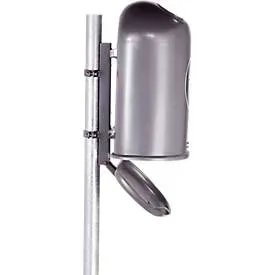 Abfallbehälter oval, 45 Liter, ohne selbstschliessende Edelstahlklappe, anthrazit/glimmer