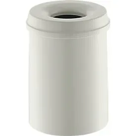 Abfallsammler 15 L selbstlöschend, Korpus weiss/Deckel weiss